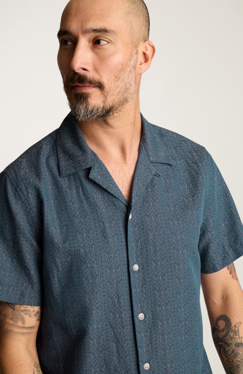 Bonobos Resort Riveria Jacquard Stripe Cotton & Linen Camp Shirt