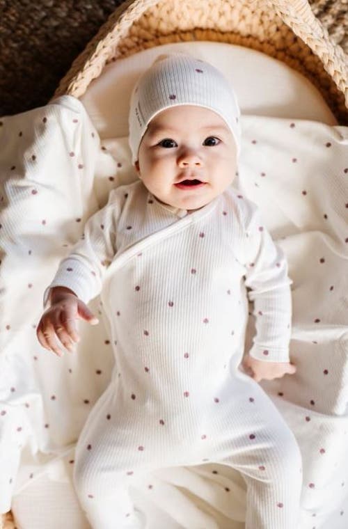 Ely's & Co. Baby Cotton Ribbed Beanie In Strawberry