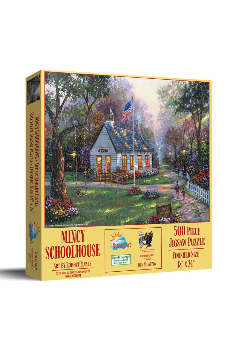 Mincy Schoolhouse 500 piece Jigsaw Puzzle for Adults, Main, color, Multicolor