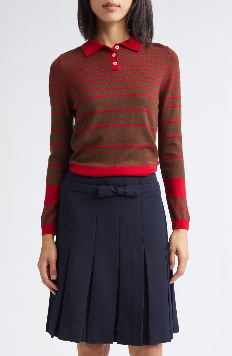Shushu/Tong Stripe Wool Blend Polo, Main, color, 