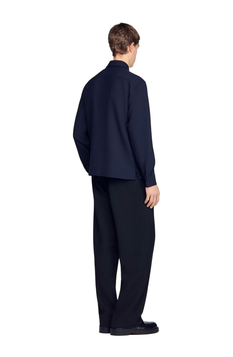 SANDRO Patch pocket shirt, Alternate, color, Navy Blue