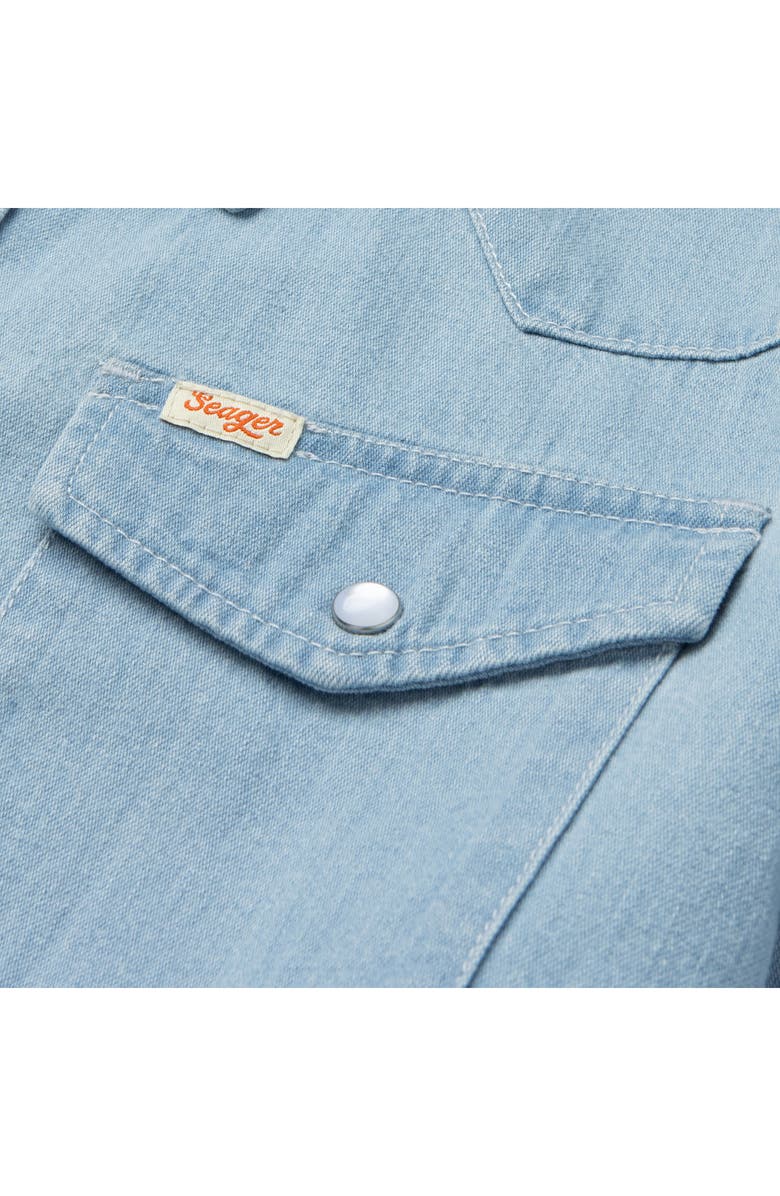 Seager Co Reagan Pearl Snap-Up Western Shirt, Alternate, color, Light Wash