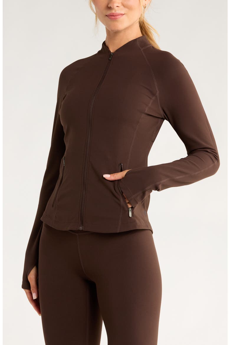 Studio Luxe Active Jacket, Alternate, color, BROWN MOLE