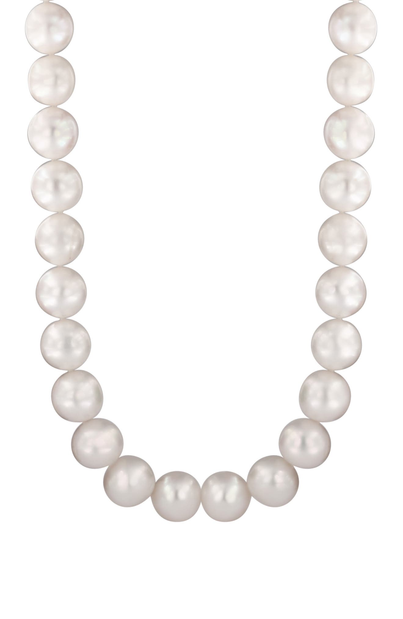 EFFY 925 Sterling Silver Freshwater 10mm Pearl Necklace