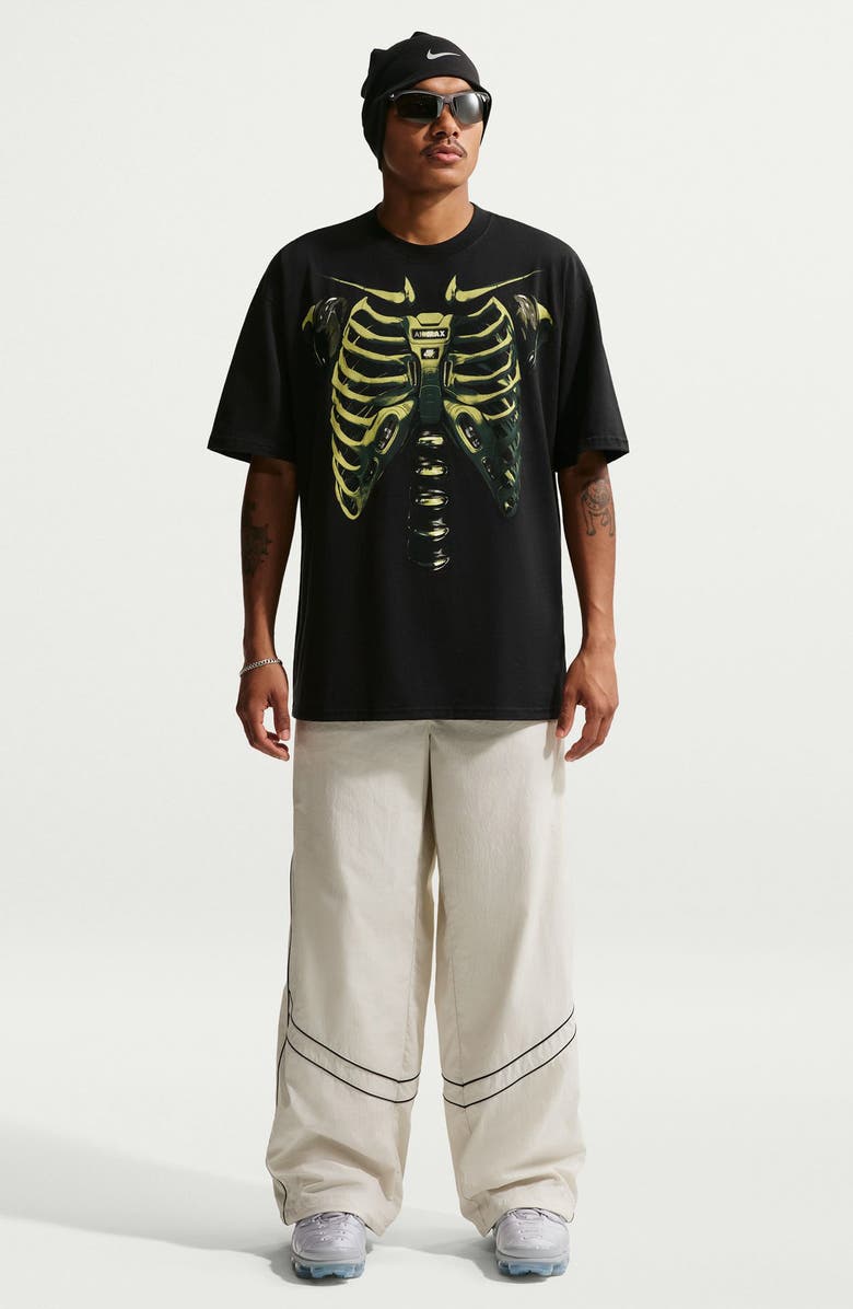 Nike Max90 Oversize Ribcage Cotton Graphic T-Shirt, Alternate, color, Black/ Volt