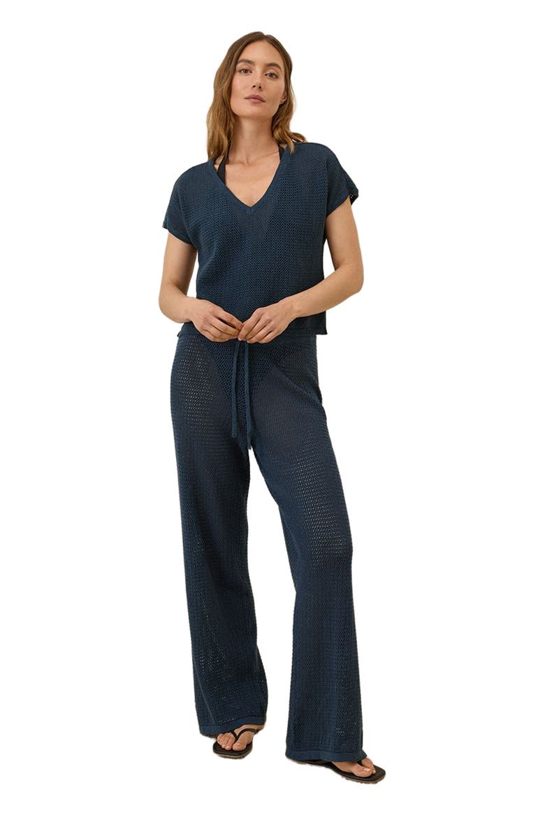 Beachside Linen Pant Made with Organic Cotton, Main, color, French Navy