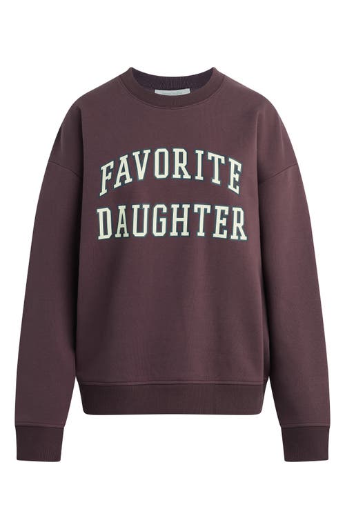 Favorite Daughter Collegiate Cotton Blend Sweatshirt In Purple