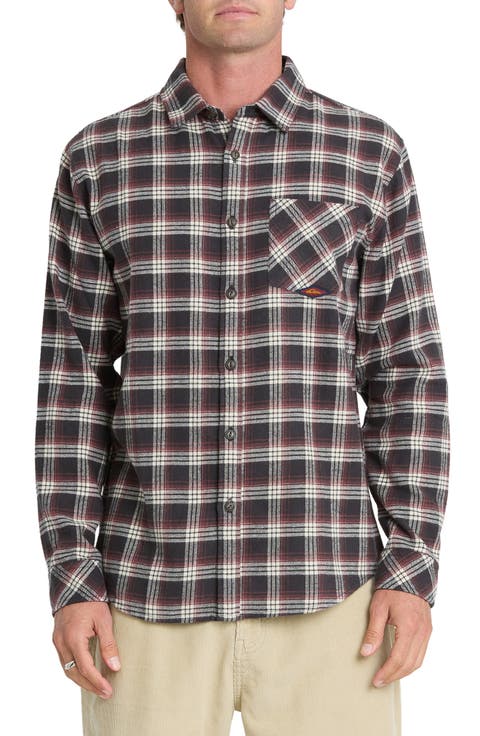 Saltwater Plaid Flannel Button-Up Shirt