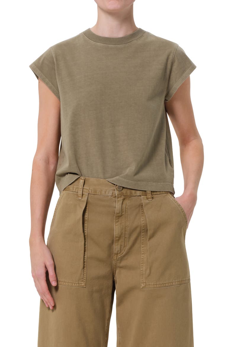 Bryce Cap Sleeve T-Shirt, Main, color, CHOLLA LT DUSTY SAGE