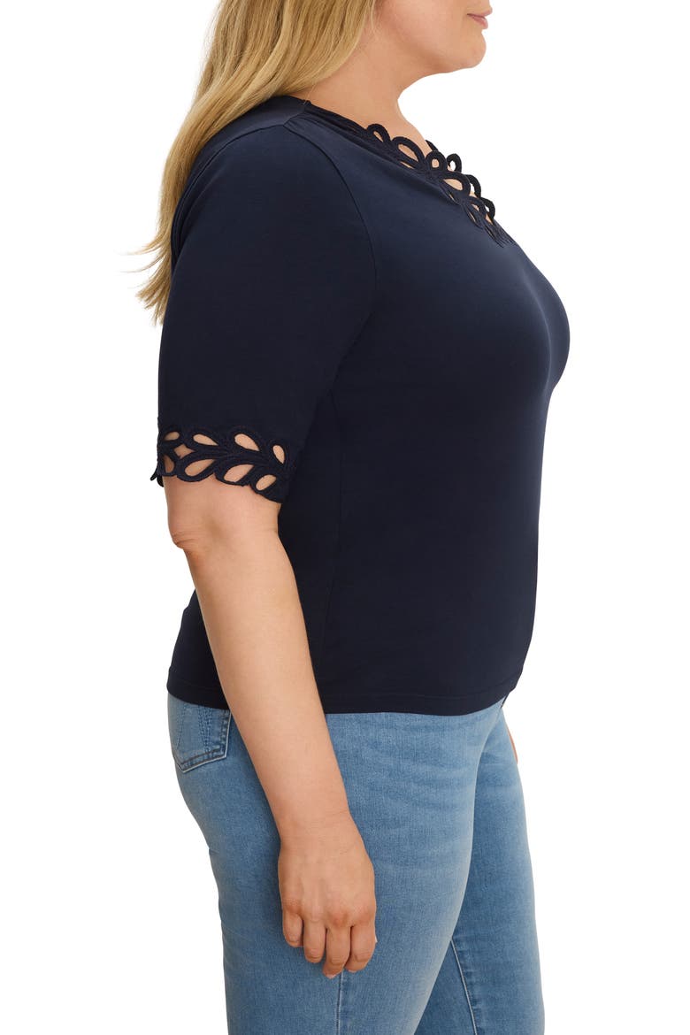 Rococo Edge Knit Shirt, Alternate, color, DARK INDIGO