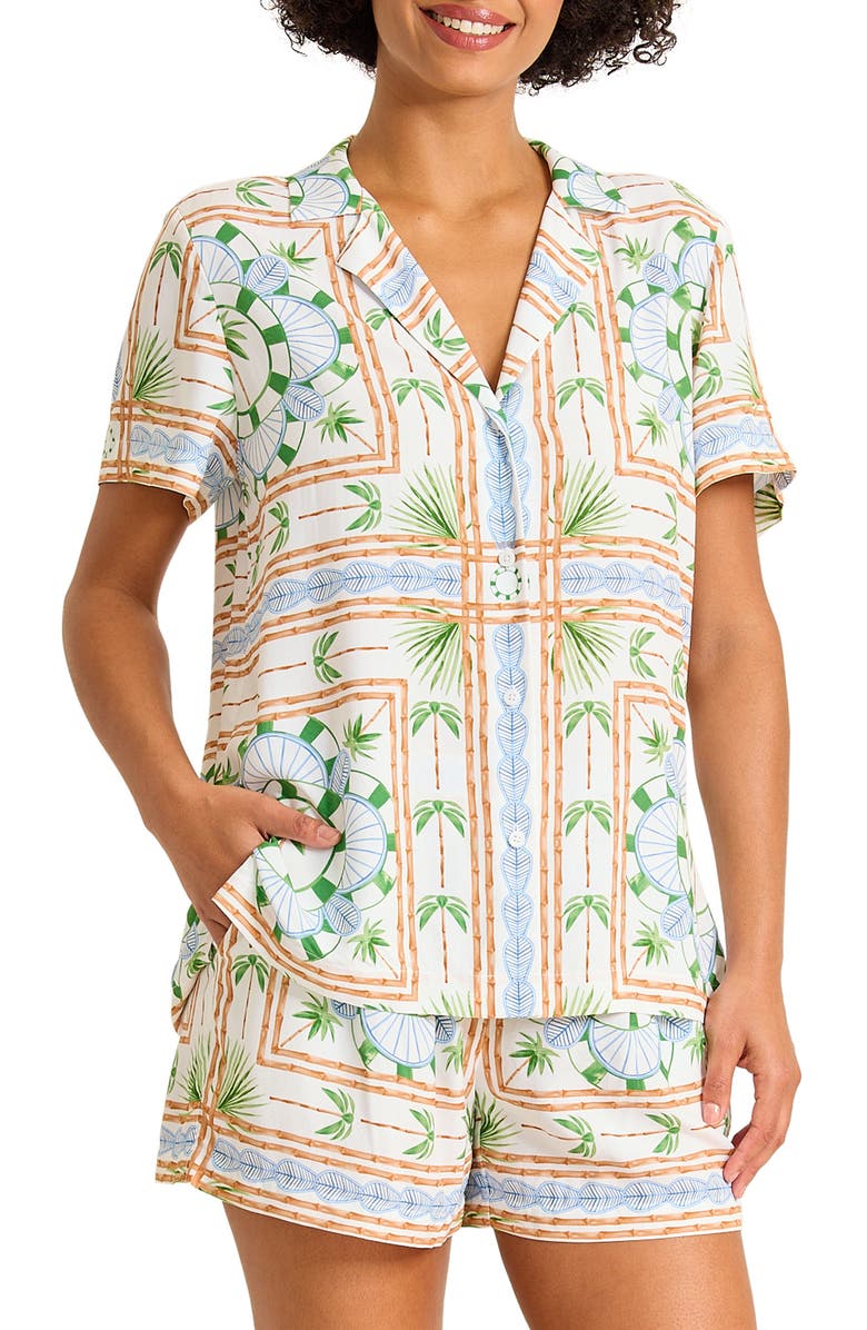 Tommy Bahama Poolside Palms Cover-Up Camp Shirt, Main, color, 