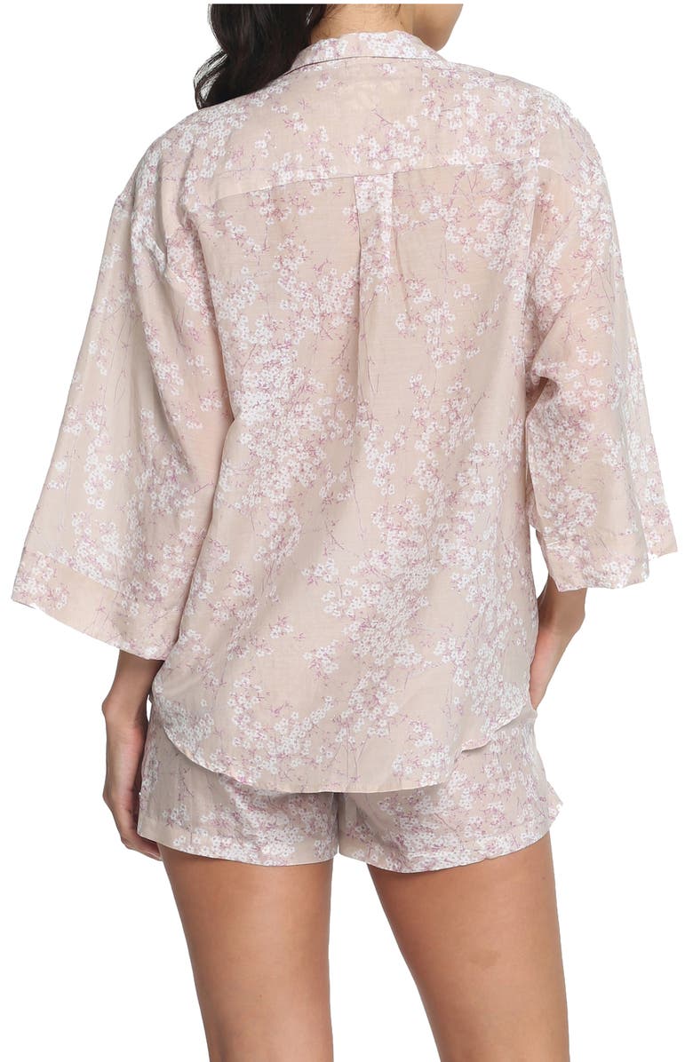 Papinelle Cherry Blossom Cotton & Silk Short Pajamas, Alternate, color,