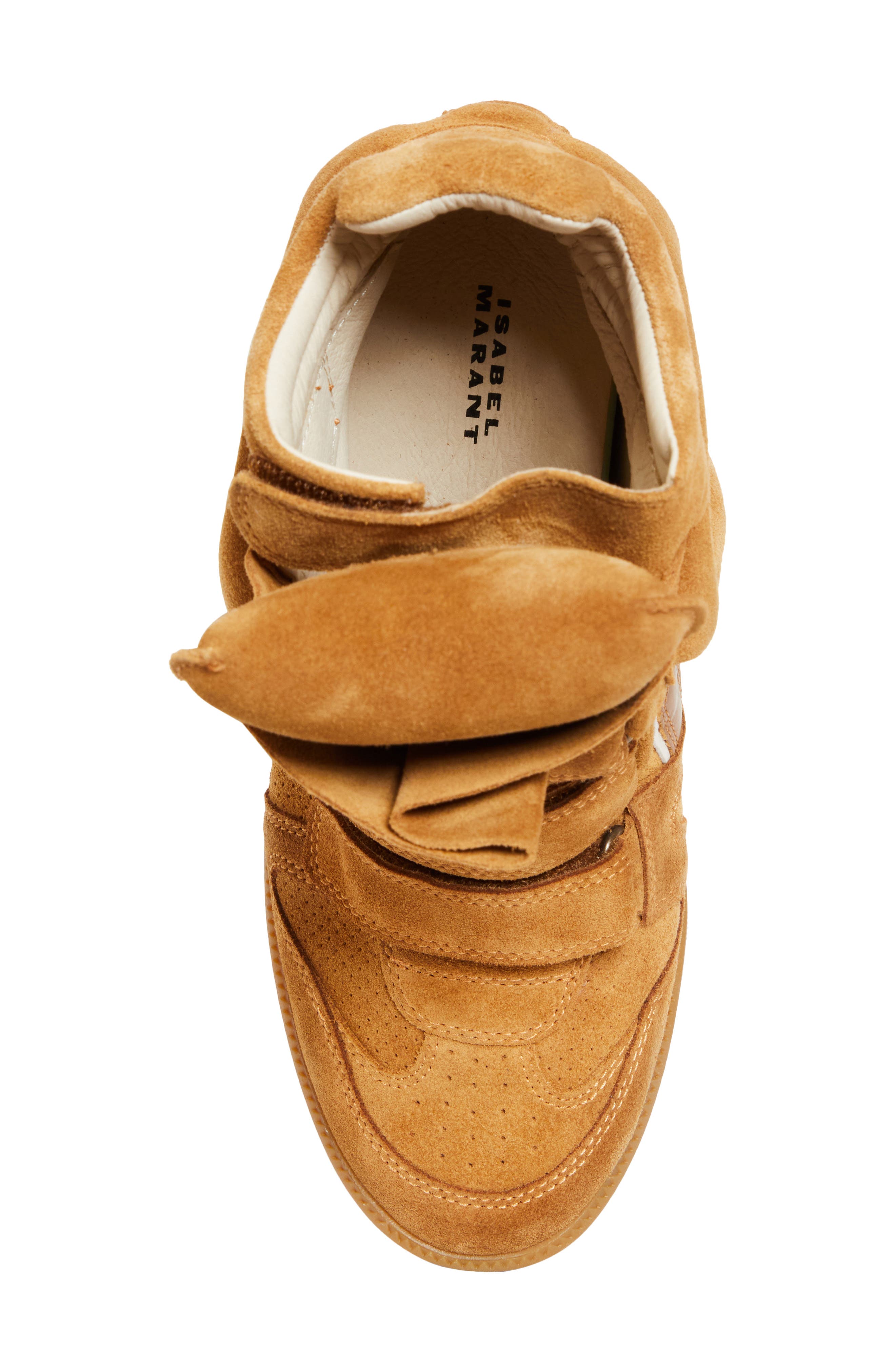 Isabel Marant Bekett Hidden Wedge High Top Sneaker, Alternate, color, Cognac