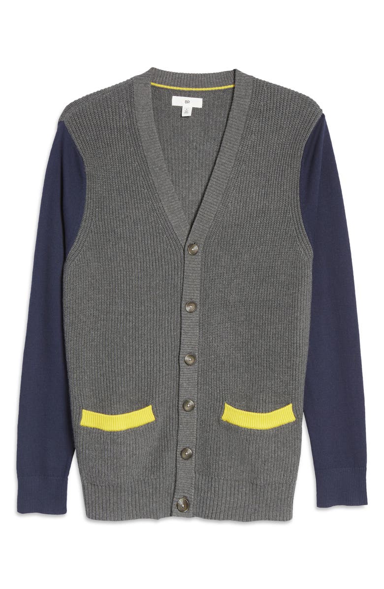 BP. Colorblock Varsity Cardigan, Alternate, color,