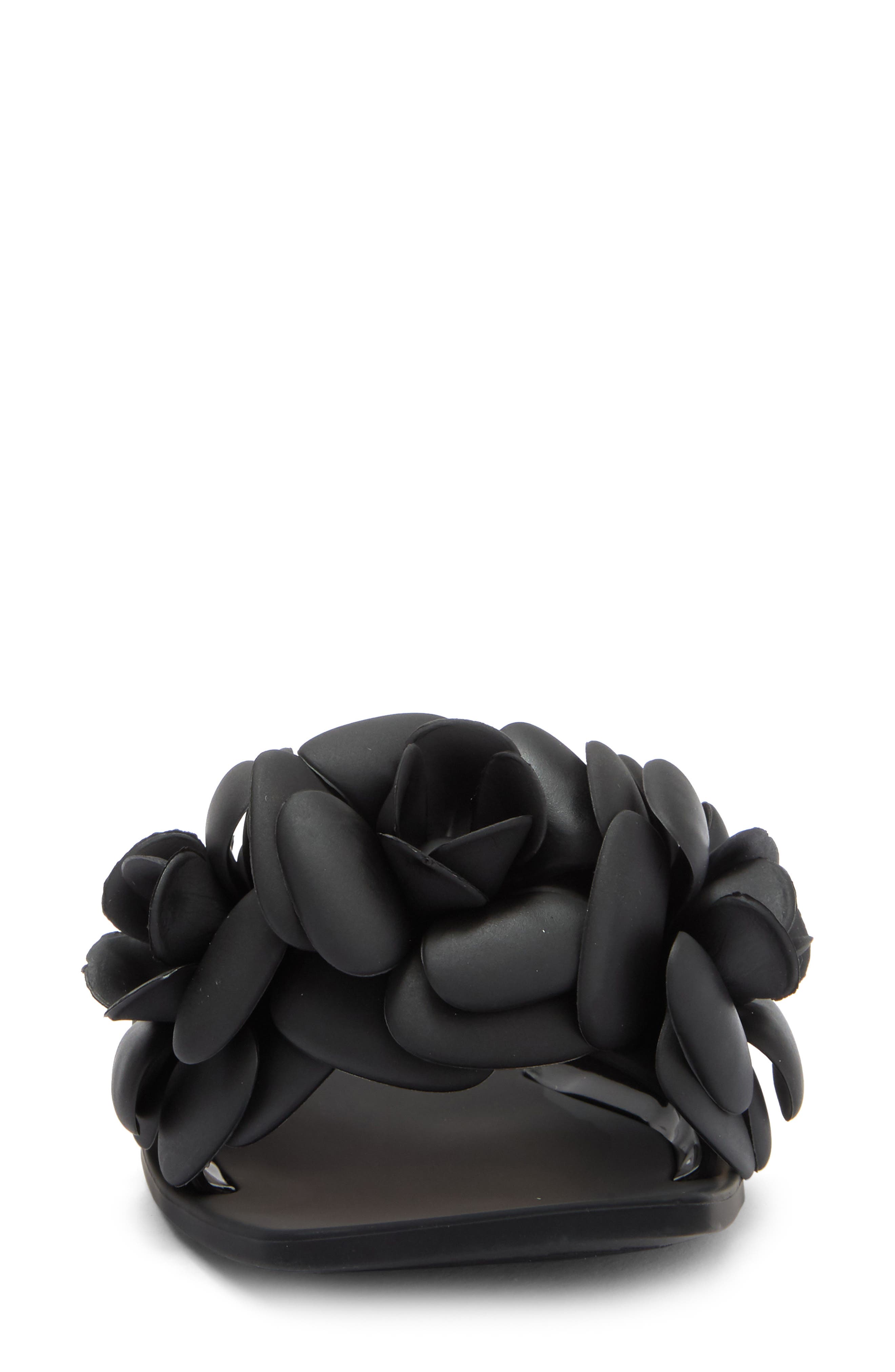 Jeffrey Campbell 3D Flower Jelly Slide Sandal, Alternate, color, 