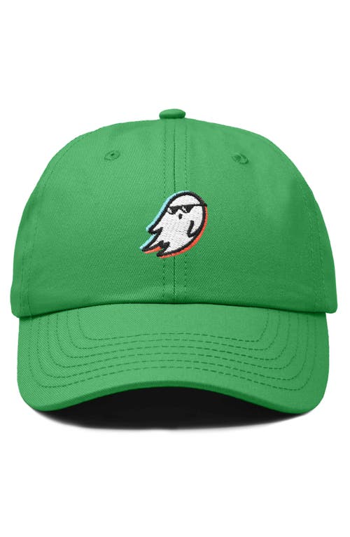 Dalix Ghost Life Embroidered Casual Cap In Kelly Green