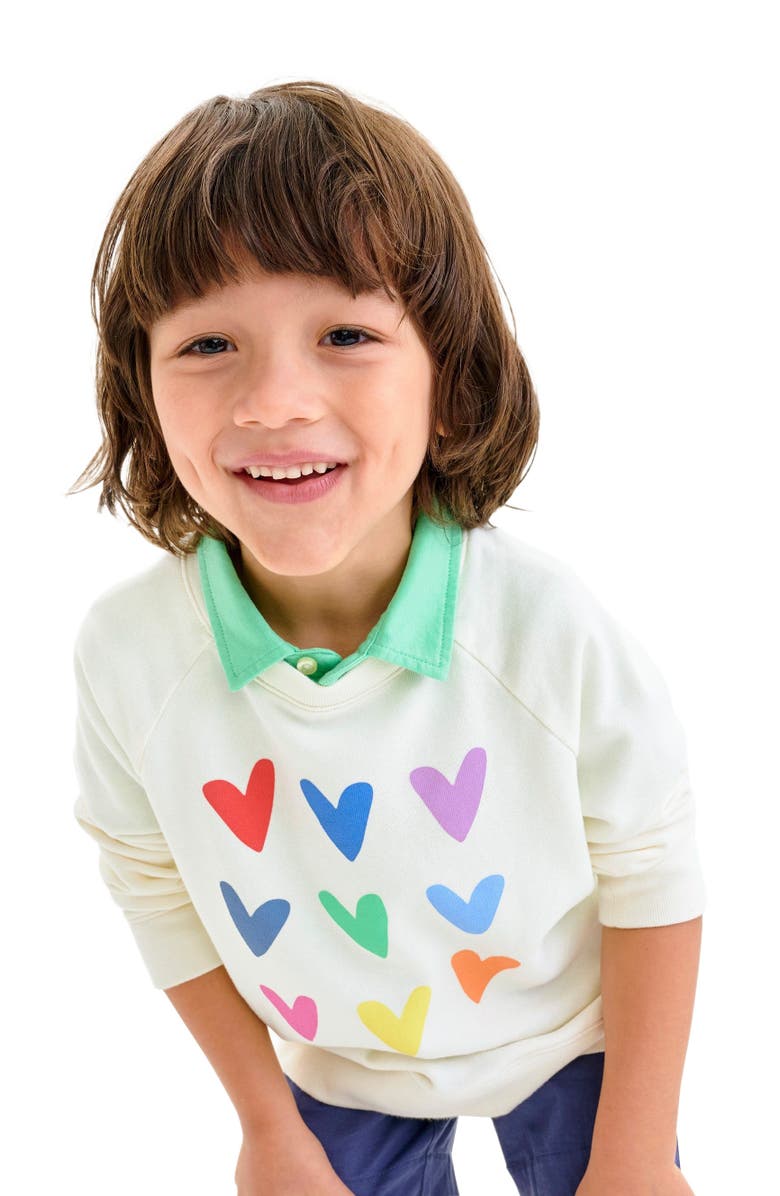 Primary Kids Rainbow Heart Sweatshirt, Alternate, color,