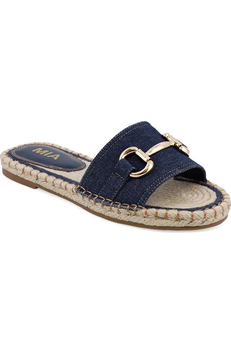 MIA Cadiz Espadrille Slide Sandal, Main, color, Navy Denim
