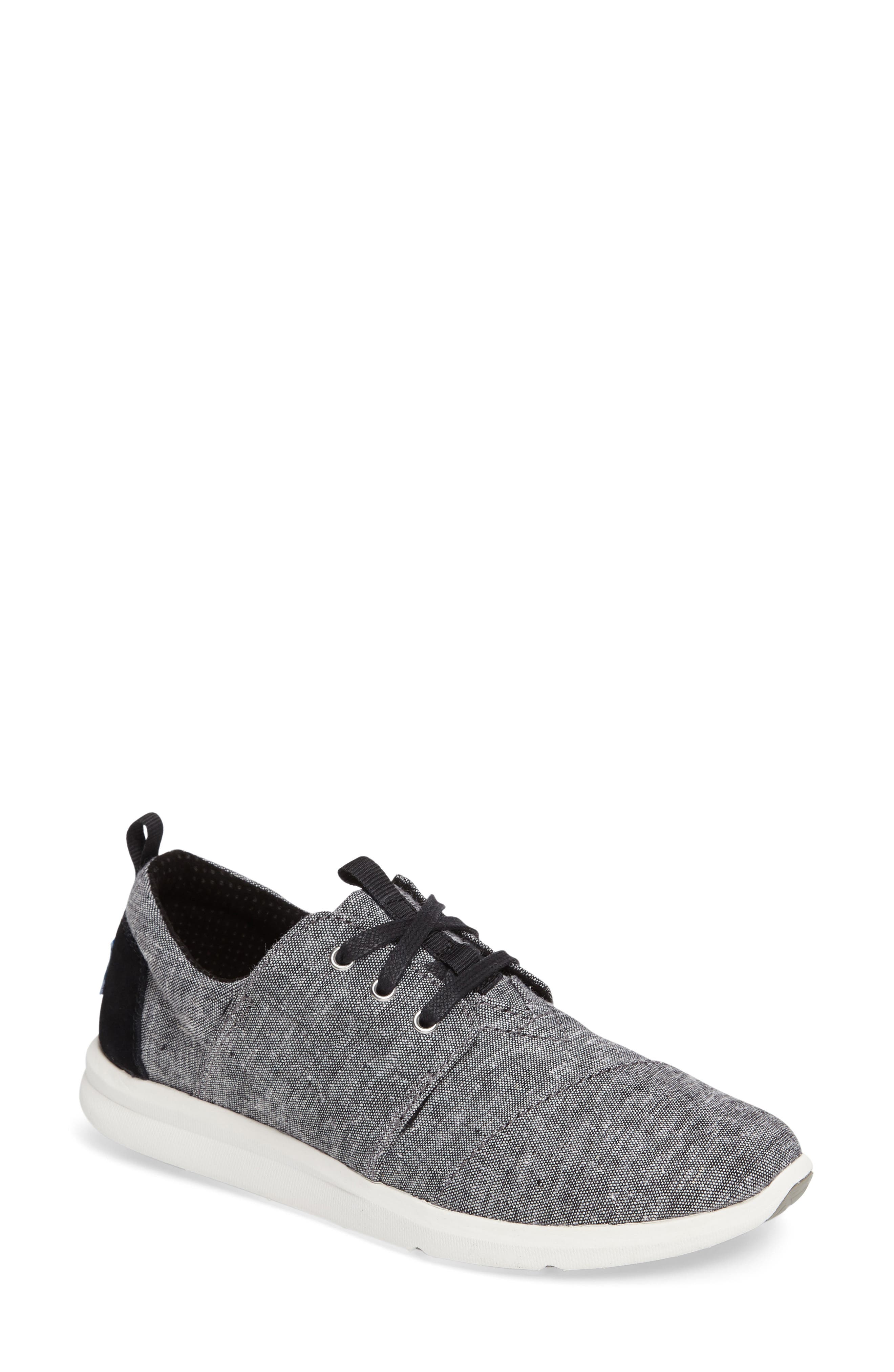 Del Ray Sneaker, Main, color, BLACK