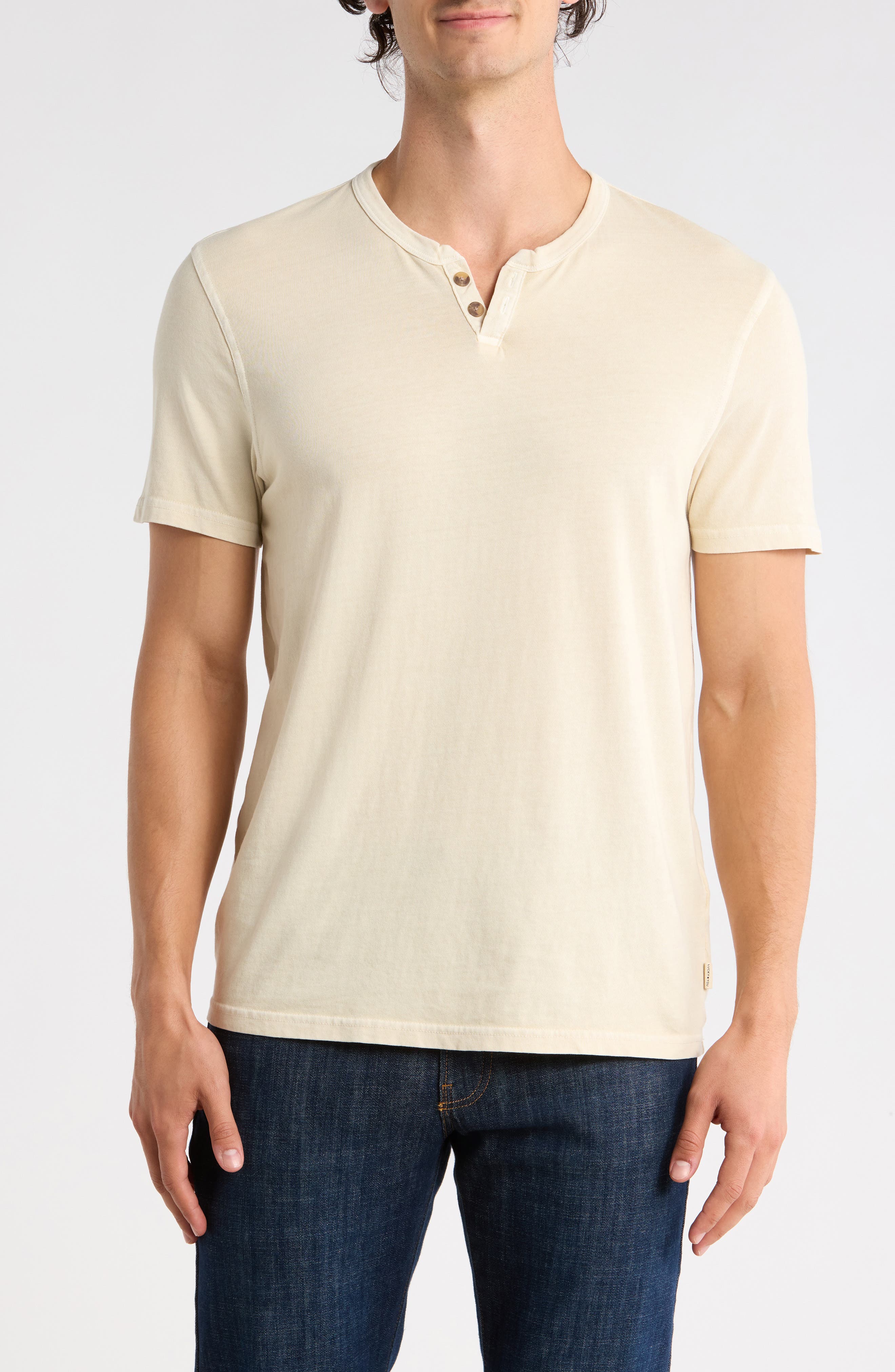 Lucky Brand Herringbone Short Sleeve Western Shirt