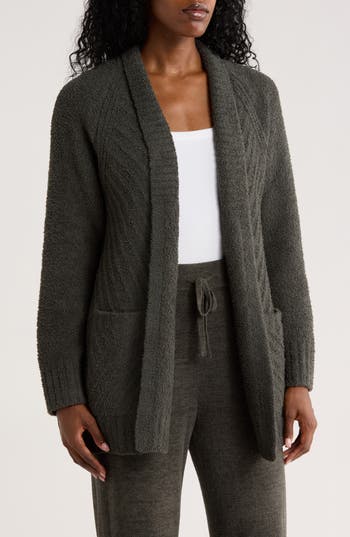 Barefoot Dreams ® Cozychic™ Directional Ribbed Cardigan In Black