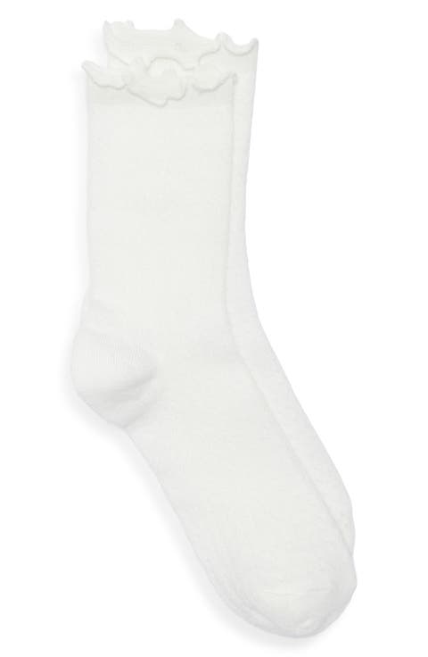 Regis Lettuce Edge Crew Socks