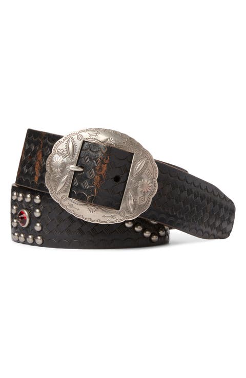 Studded Leather Belt