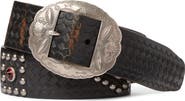 Double RL Studded Leather Belt