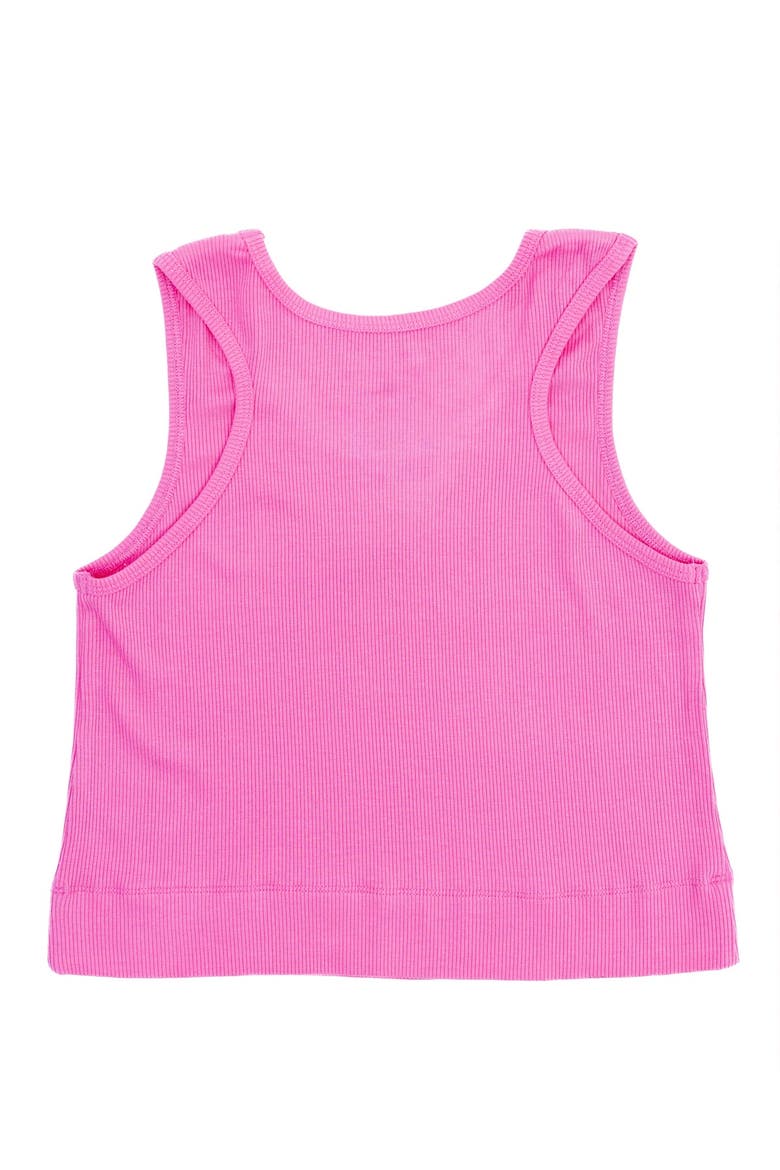 Girls' Classic Ribbed Tank Top, Alternate, color, Pink