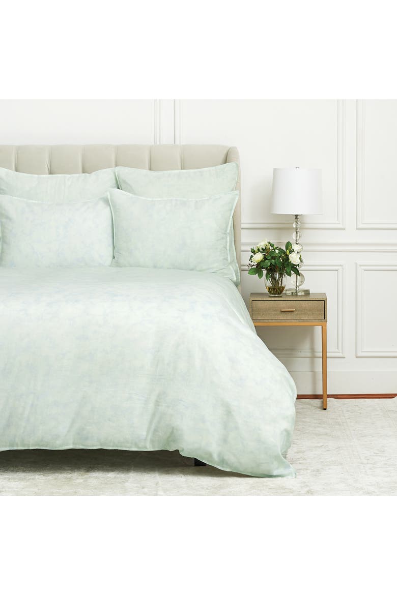 Shaleena Sea Glass King Duvet Cover, Main, color, Green