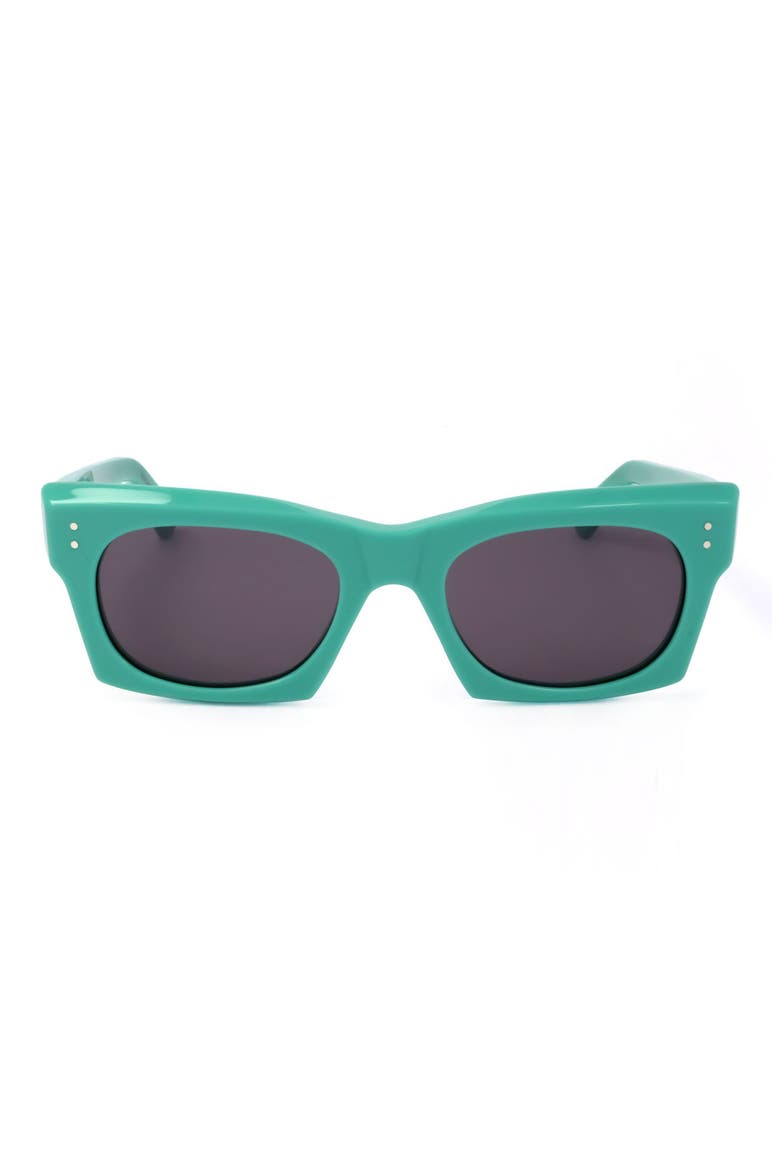 52mm Square Sunglasses, Main, color, BLUE / GREY