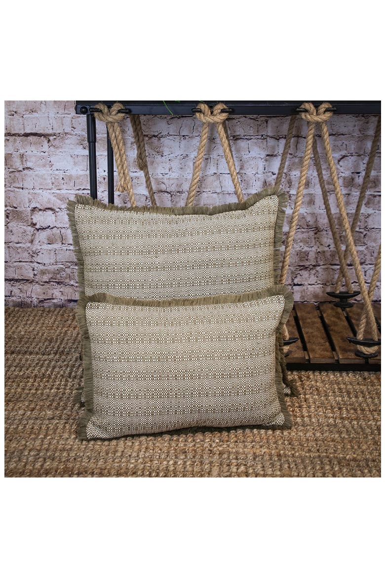 Stripe Accent Pillow, Alternate, color, GREEN
