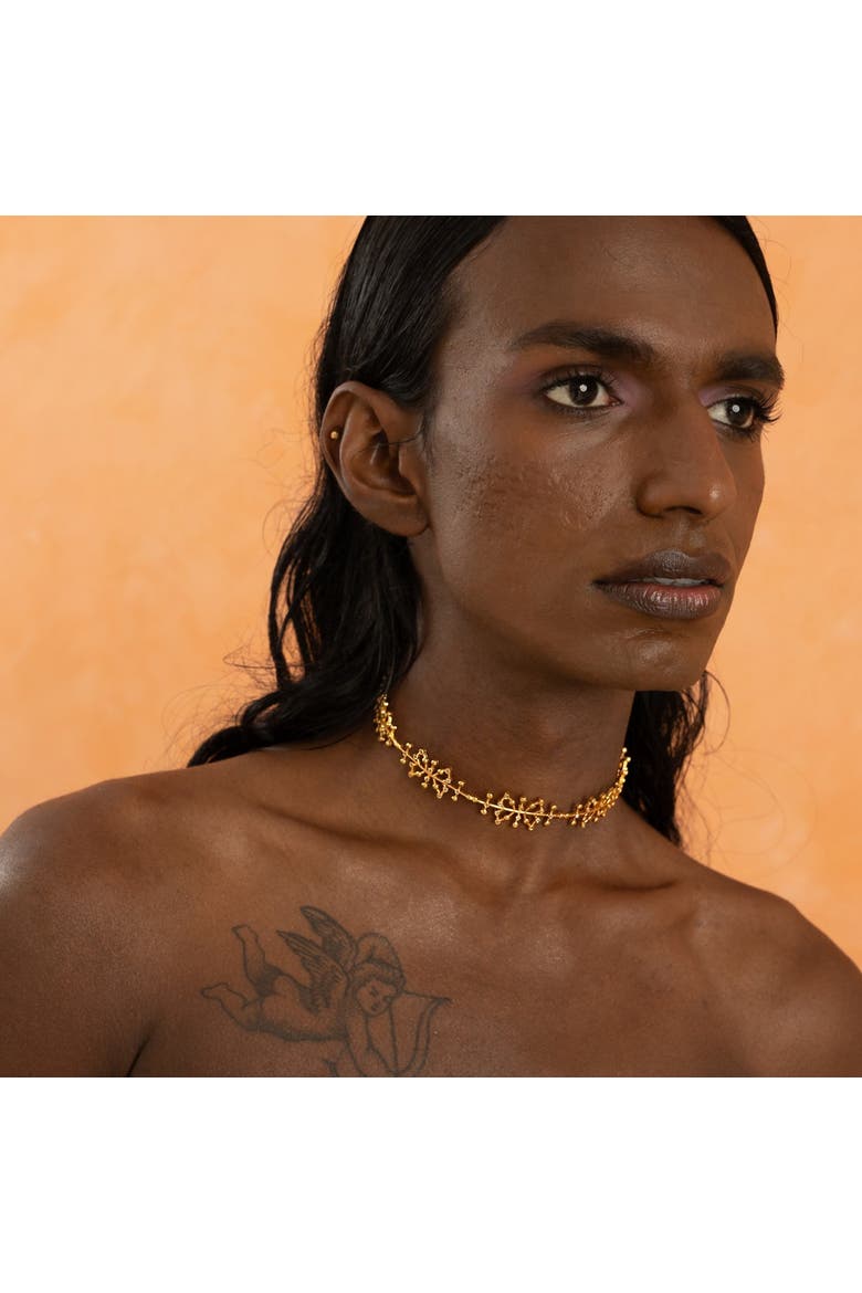 AURO CHOKER, Alternate, color, Gold Plated