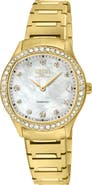 GEVRIL Morcote Crystal Mother-of-Pearl Dial Bracelet Watch, 30mm x 36mm