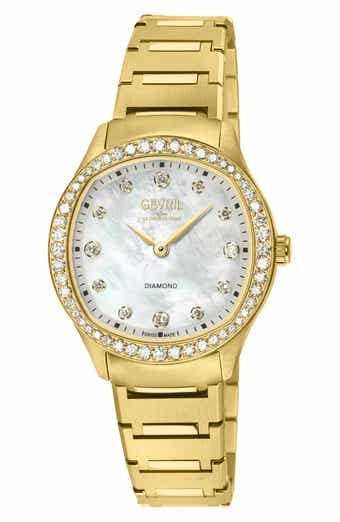 Morcote Crystal Mother-of-Pearl Dial Bracelet Watch, 30mm x 36mm