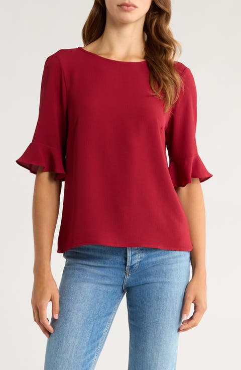 Ruffle Cuff Blouse