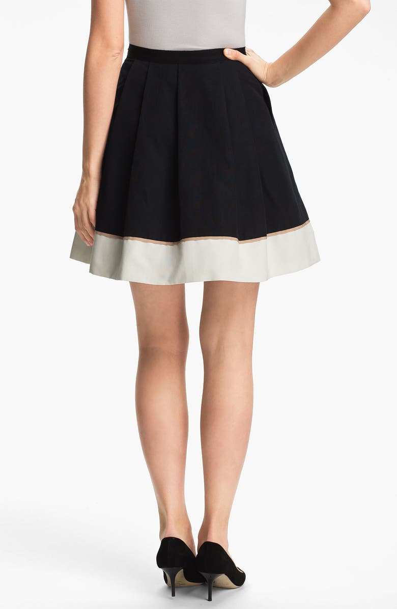 Miss Wu Hem Detail Faille Skirt, Alternate, color,
