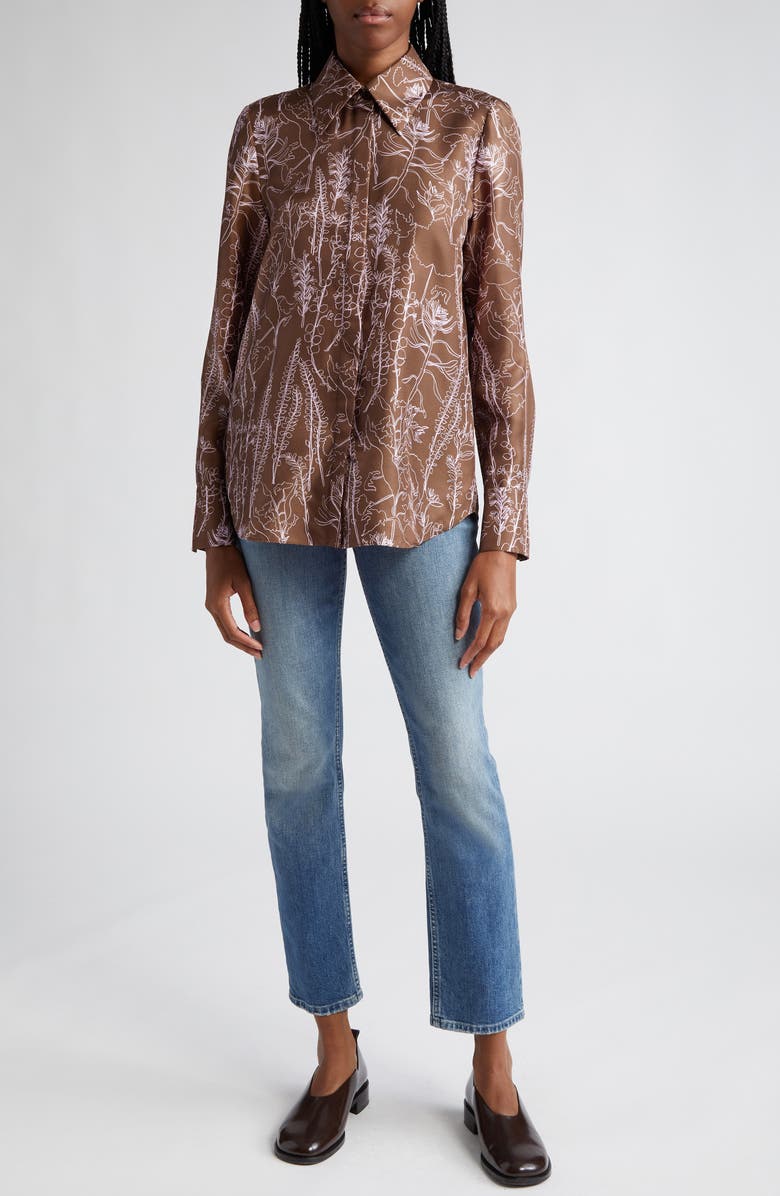 Lafayette 148 New York Reeve High Waist Straight Ankle Jeans, Alternate, color, Faded Skyline