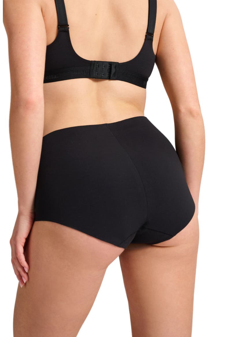 Organic Cotton No-Show High Waist Brief, Alternate, color, Black