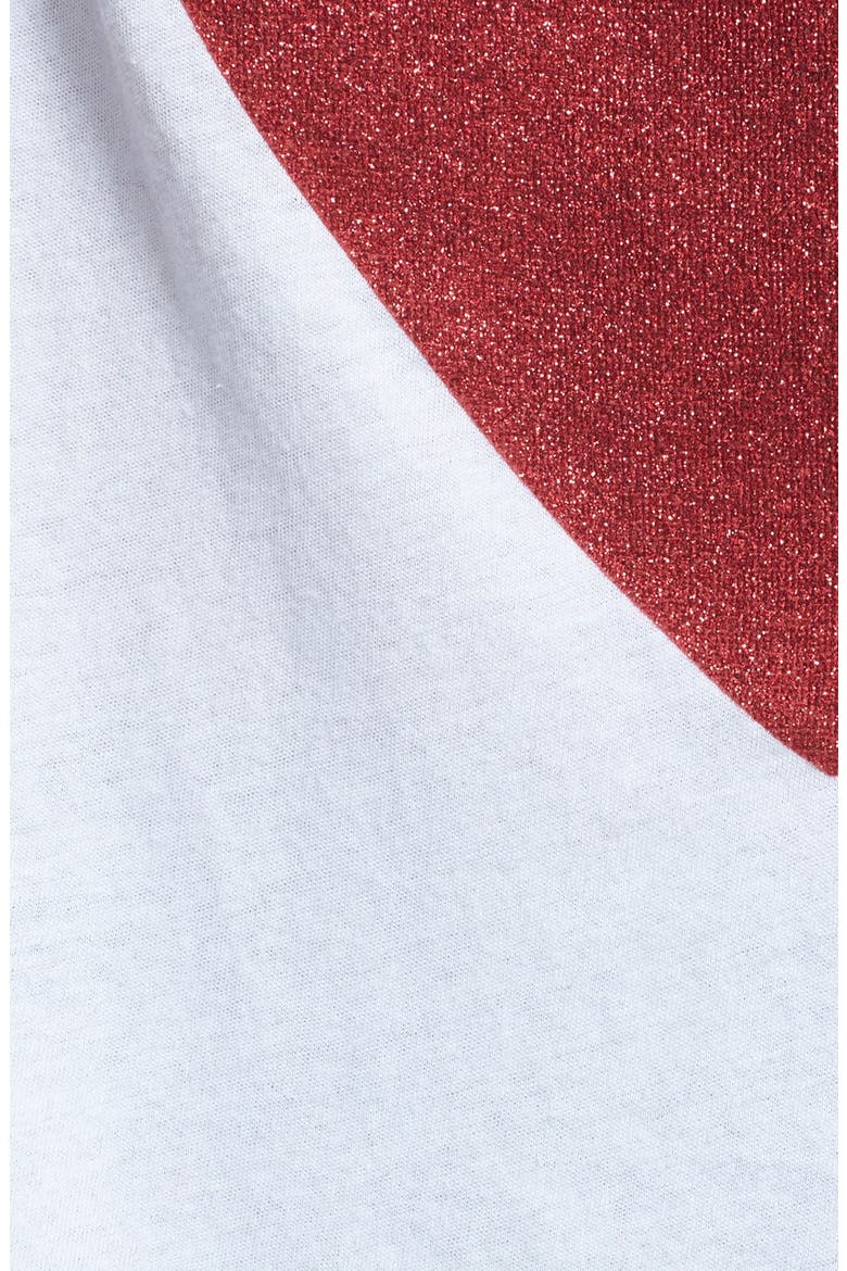 'Sparkle Heart' Crewneck Cotton Tee, Alternate, color, CLEAN WHITE