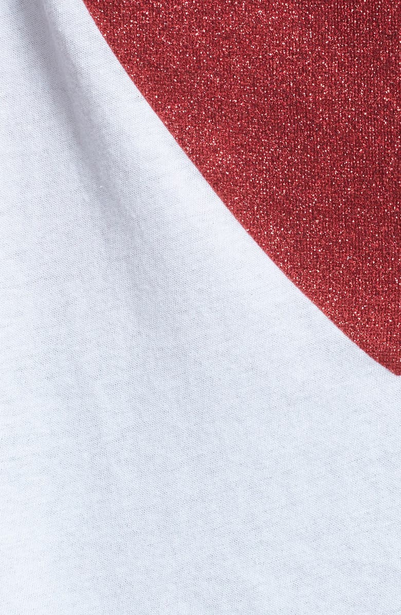 Wildfox 'Sparkle Heart' Crewneck Cotton Tee, Alternate, color,