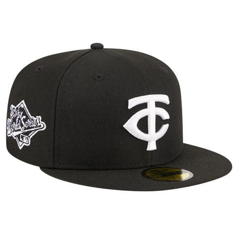 Men's New Era Black Minnesota Twins Logo 59FIFTY Fitted Hat