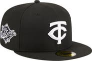 New Era Men's New Era Black Minnesota Twins Logo 59FIFTY Fitted Hat
