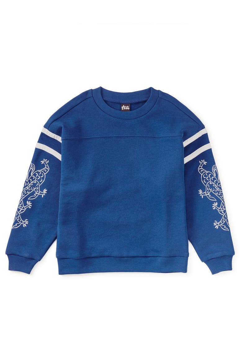 Sporty Dragon Sleeve Popover, Main, color, Galactic Blue