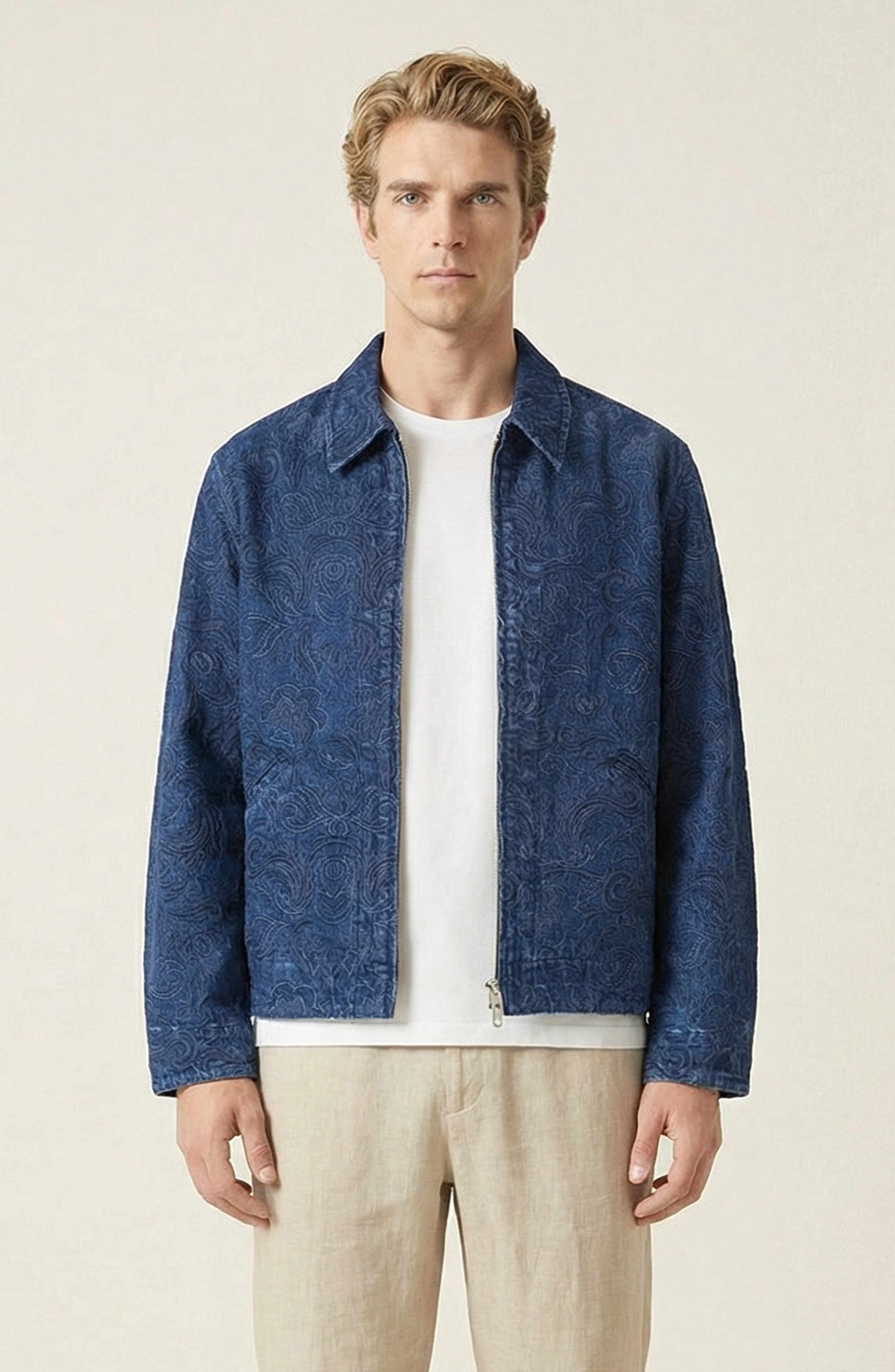 Textured Zip Front Jacket