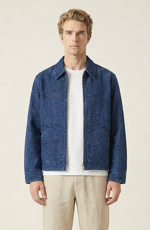 Textured Zip Front Jacket