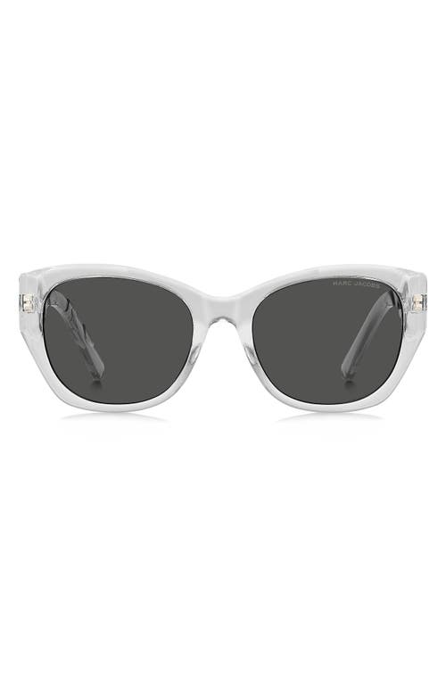 Marc Jacobs 807s Acetate Rectangle Sunglasses In Crystal/grey