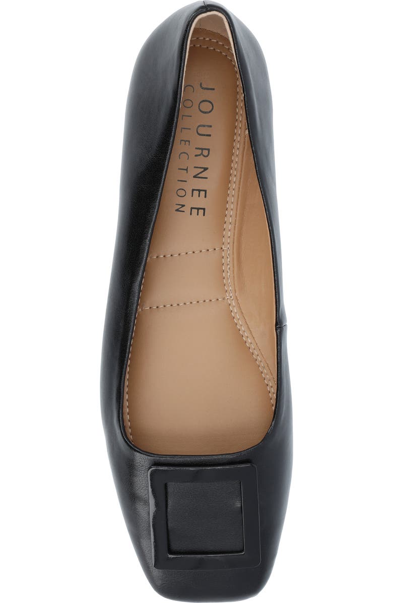 Journee Collection Zimia Square Buckle Flat, Alternate, color,