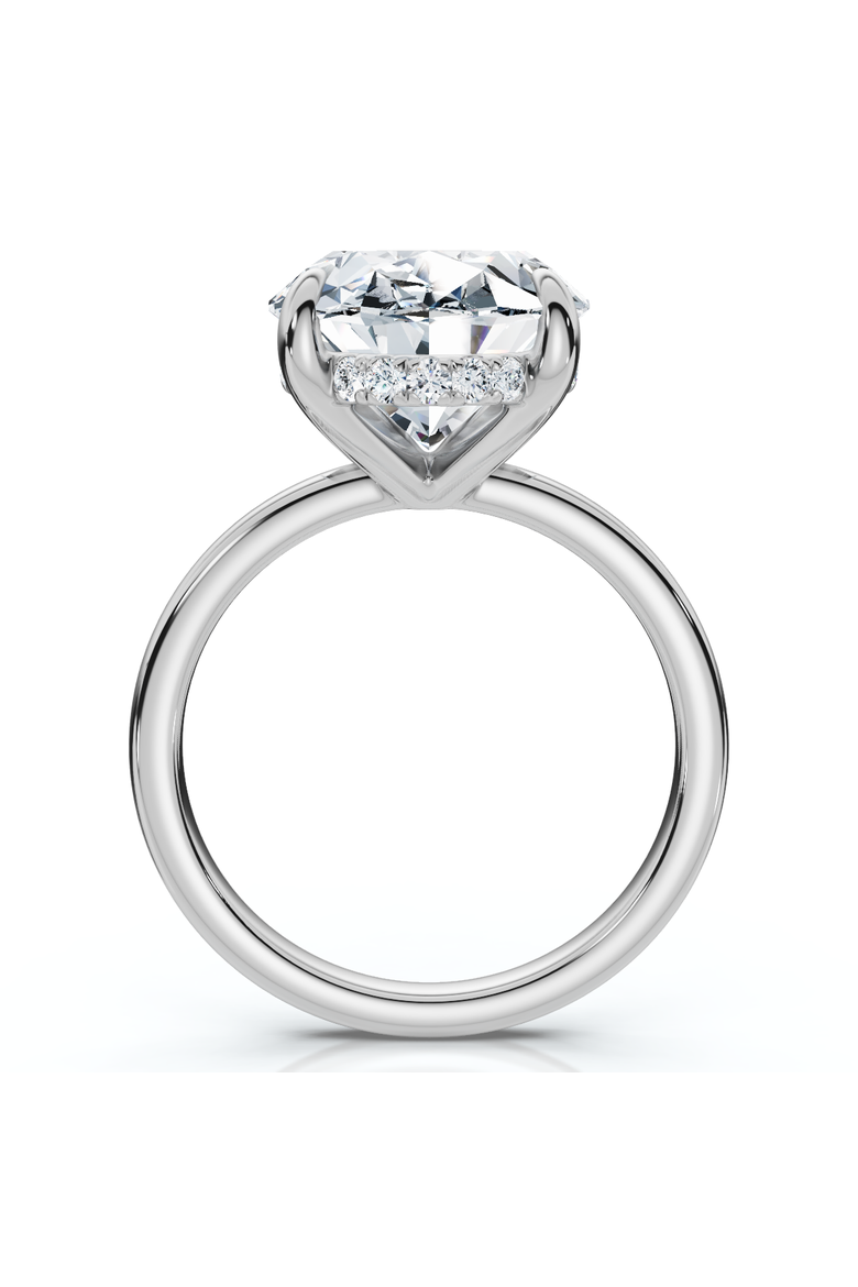 Certified 5.08CT Oval Diamond Hidden Halo Engagement Ring 14k Gold Lab Grown, Alternate, color, 14k White Gold