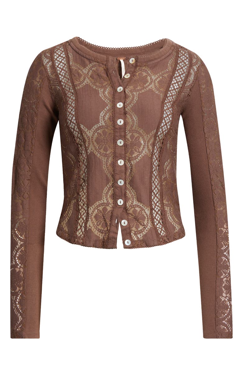 Free People Jae Button-Up Top, Alternate, color, Chicory Coffee